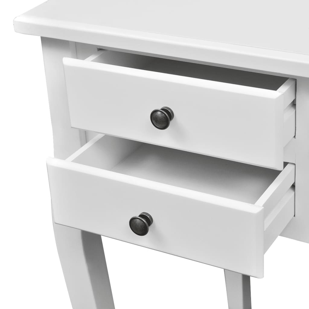 Bureau français en bois avec pieds courbés et 5 tiroirs - XIOS