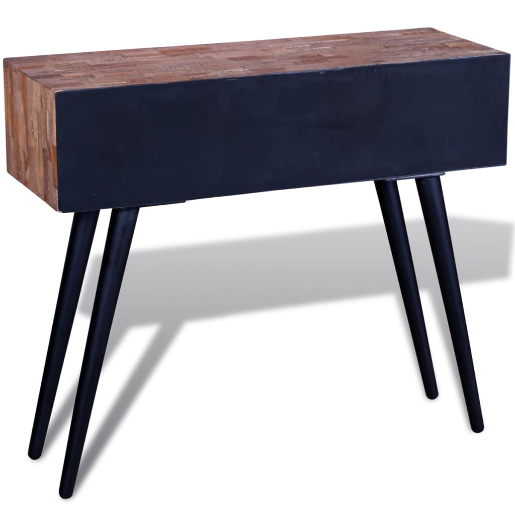 Table console avec 3 tiroirs Bois de teck recyclé - XIOS
