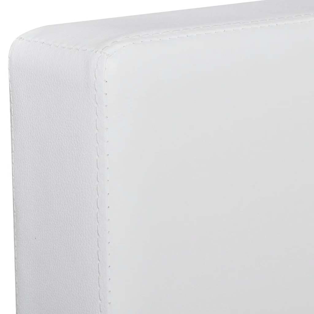 Canapé sectionnel à 3 places cuir synthétique blanc