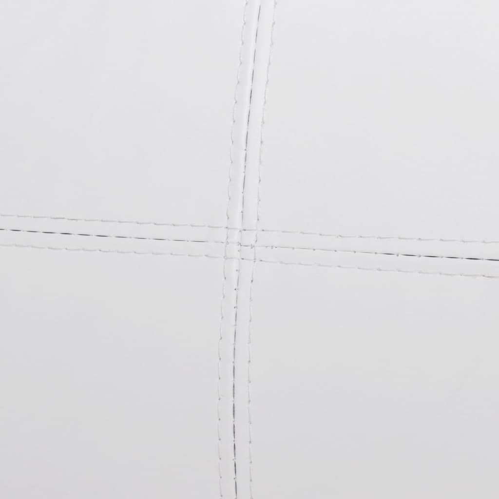 Canapé sectionnel à 3 places cuir synthétique blanc
