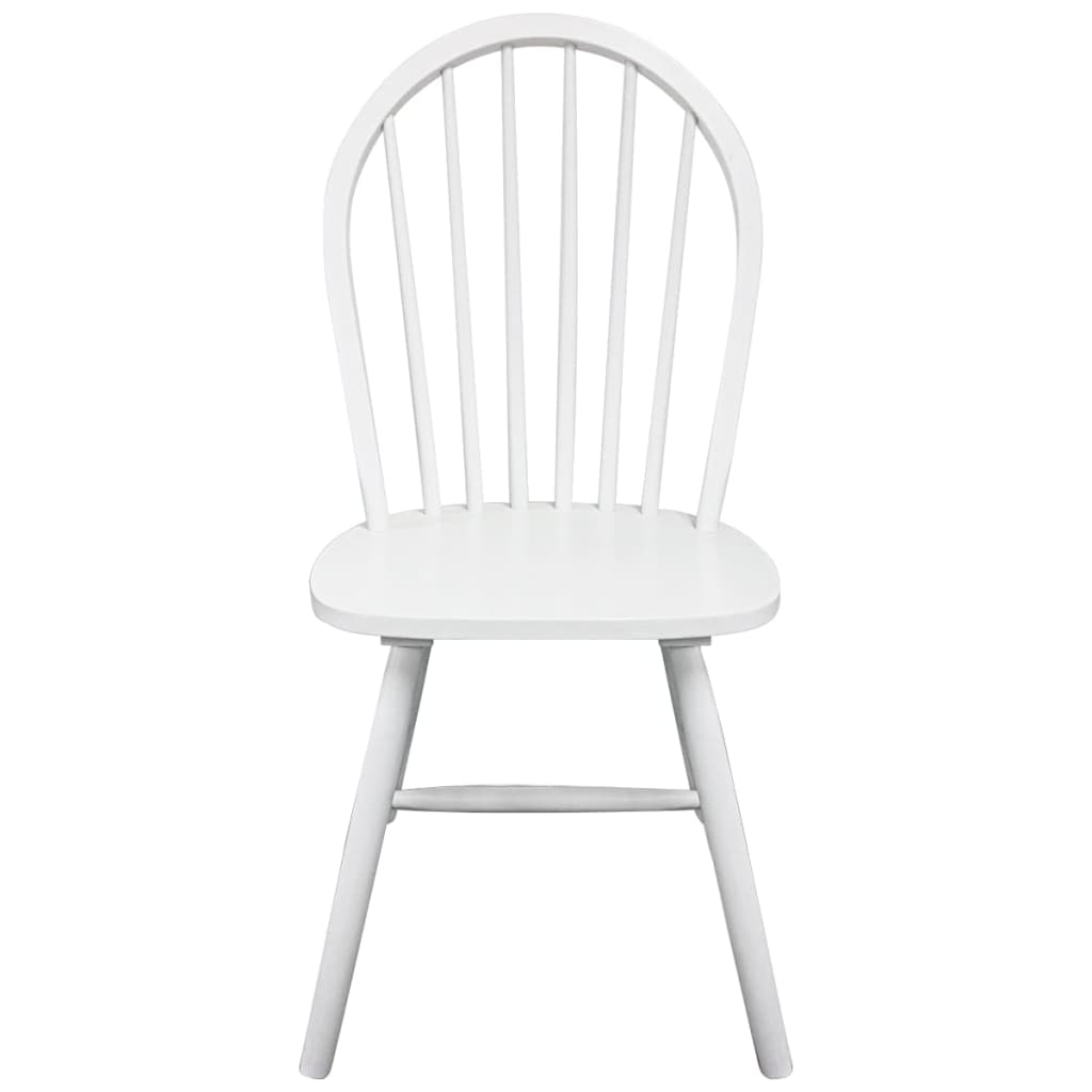 Chaises à manger lot de 2 blanc bois d'hévéa solide - XIOS