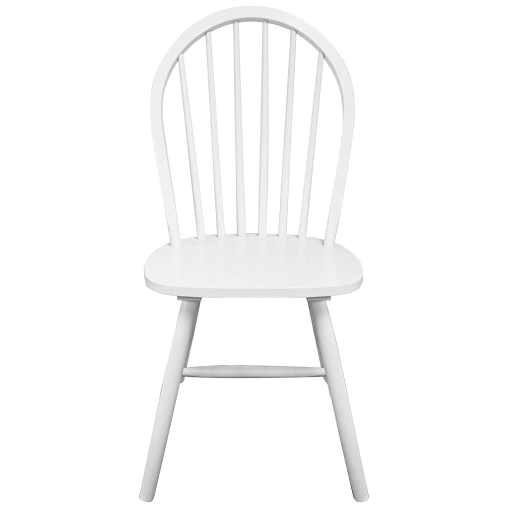Chaises à manger lot de 4 blanc bois d'hévéa solide - XIOS