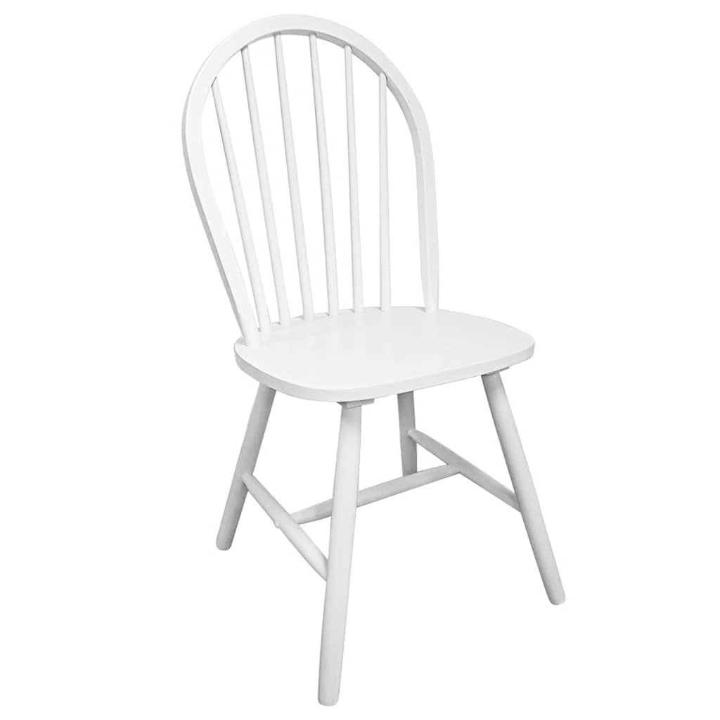 Chaises à manger lot de 4 blanc bois d'hévéa solide - XIOS