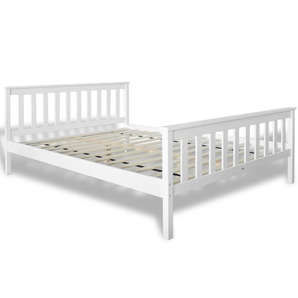 Lit avec matelas Bois de pin massif 140 x 200 cm - XIOS
