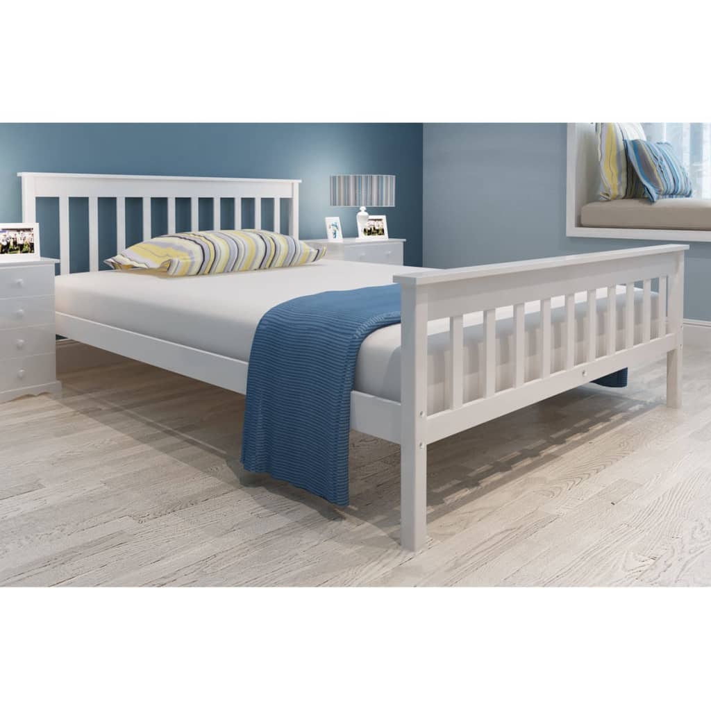 Lit avec matelas Bois de pin massif 140 x 200 cm - XIOS