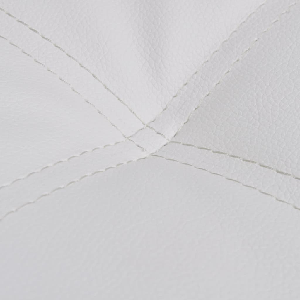 Chaise longue avec oreiller Blanc Similicuir - XIOS