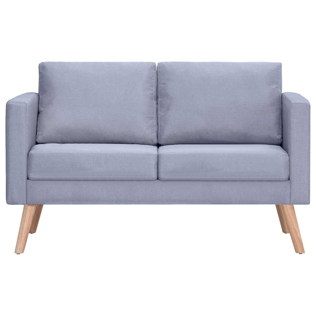 Canapé à 2 places tissu gris clair