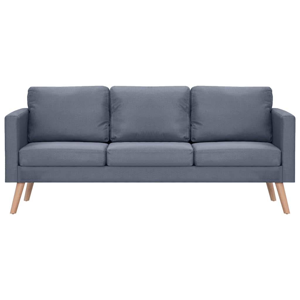 Canapé à 3 places Tissu Gris foncé