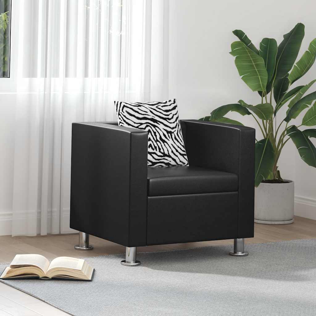 Fauteuil noir similicuir - XIOS