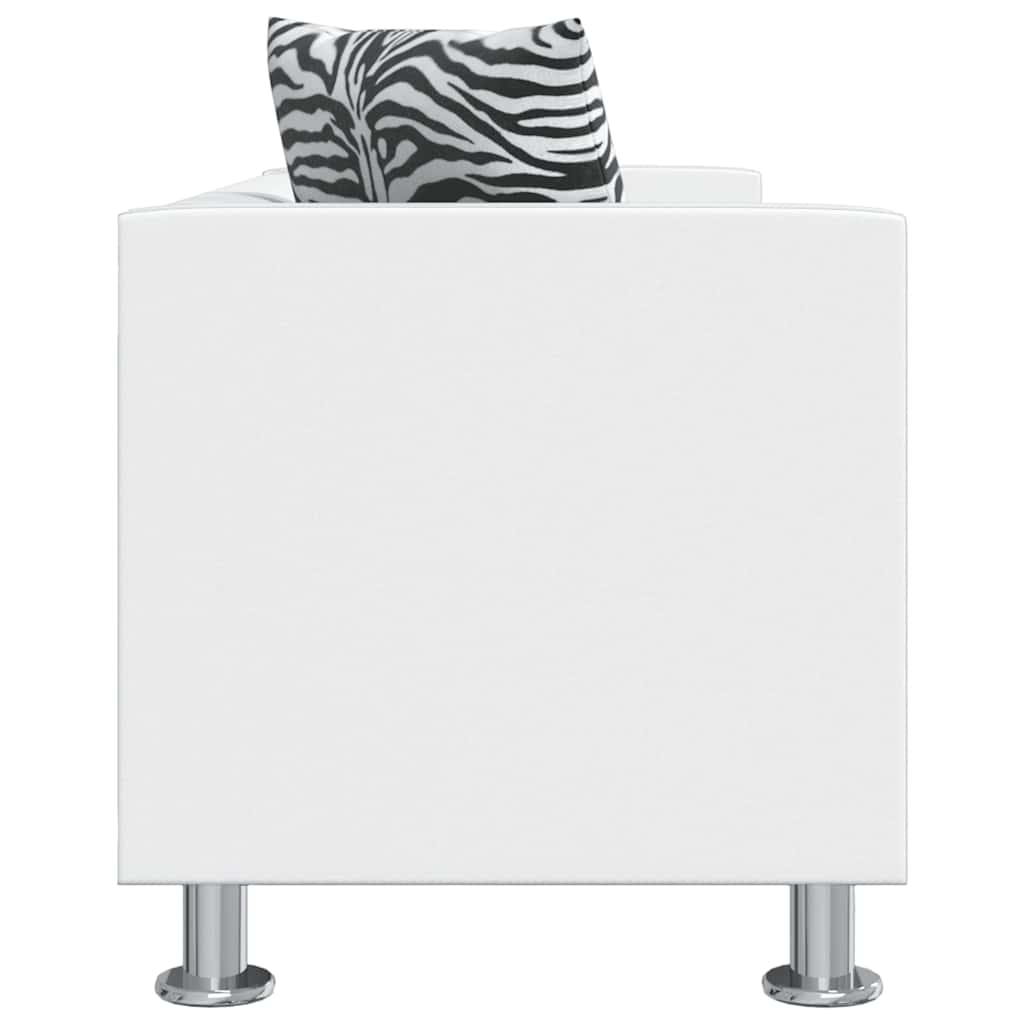 Canapé à 3 places cuir artificiel blanc - XIOS