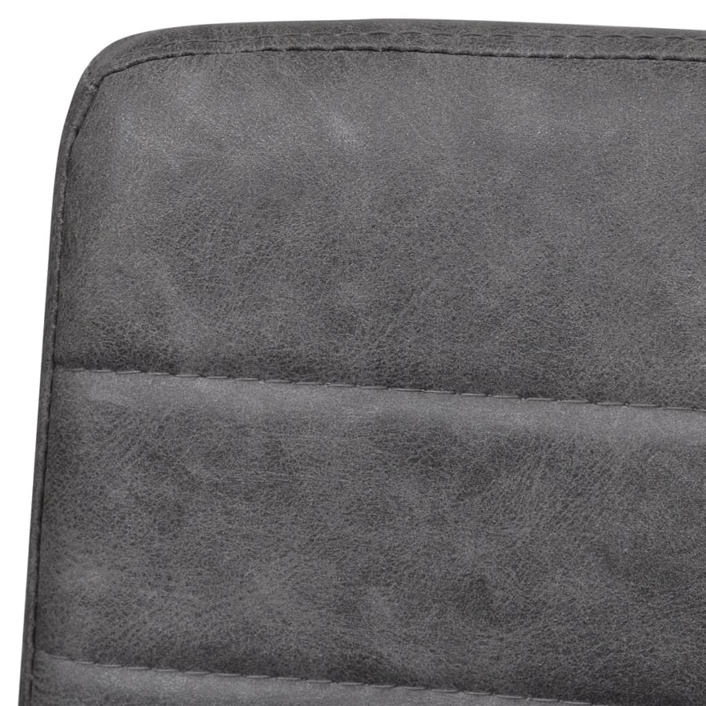 Chaises à manger cantilever lot de 2 gris similicuir - XIOS