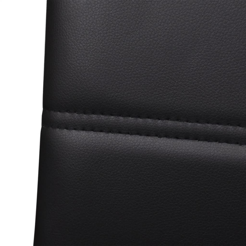 Chaises à manger cantilever lot de 4 noir similicuir - XIOS