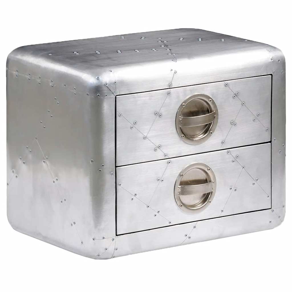 Table de coin avec 2 tiroirs vintage style d'aviation - XIOS