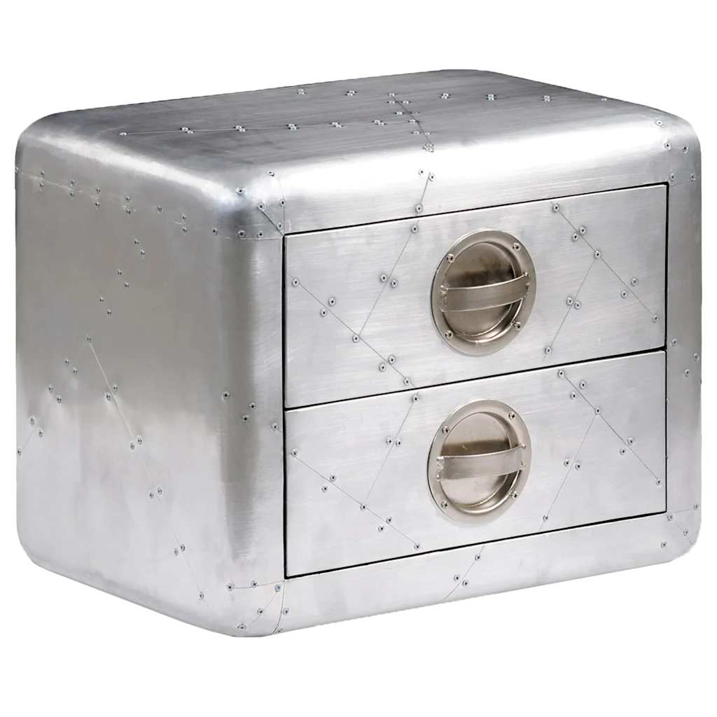 Table de coin avec 2 tiroirs vintage style d'aviation