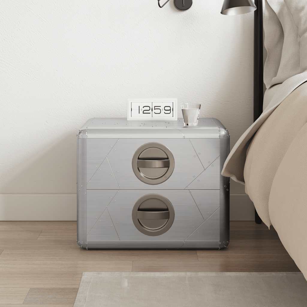 Table de coin avec 2 tiroirs vintage style d'aviation - XIOS