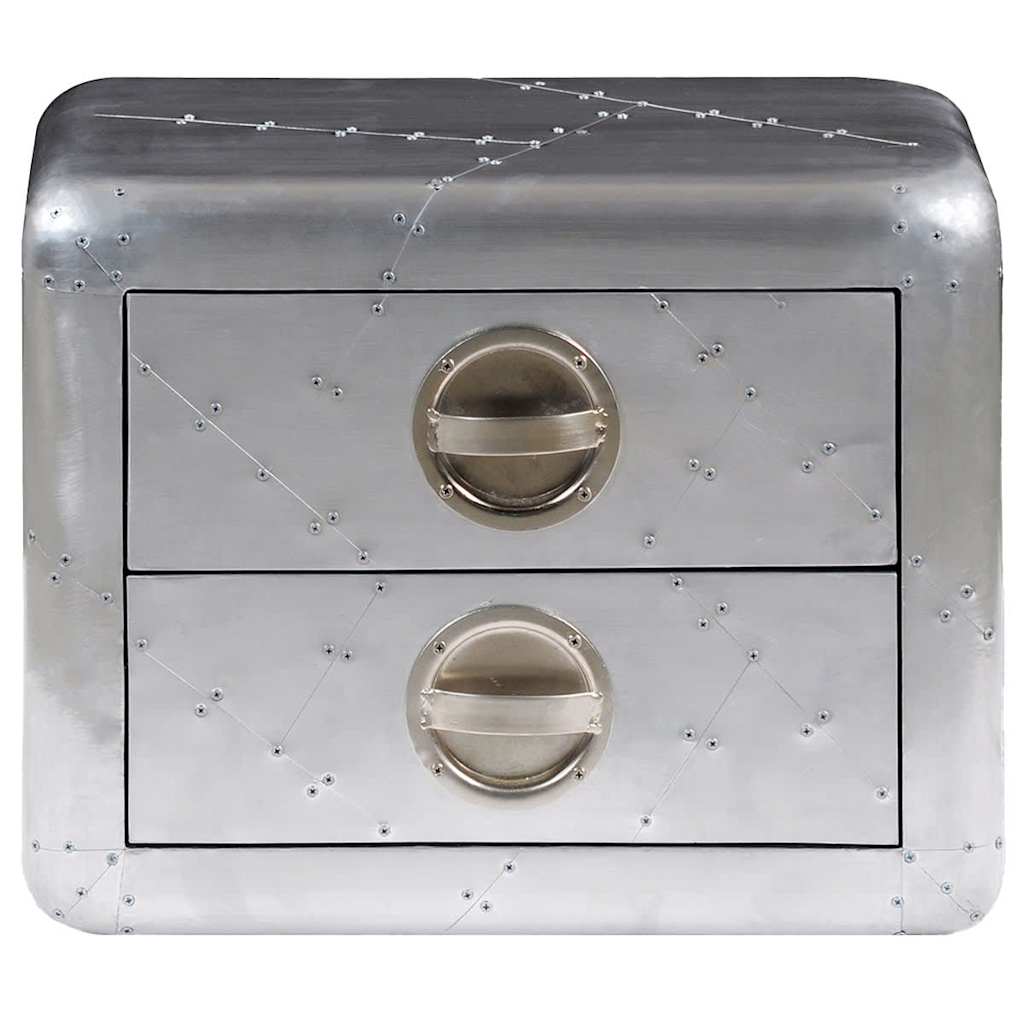 Table de coin avec 2 tiroirs vintage style d'aviation