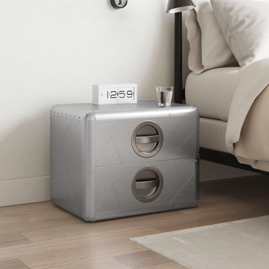 Table de coin avec 2 tiroirs vintage style d'aviation - XIOS