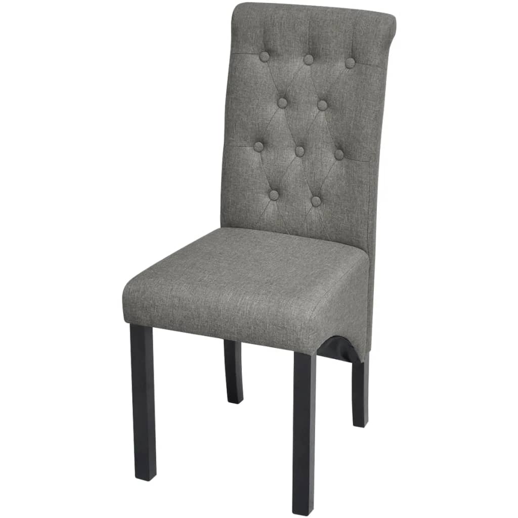 Chaises à manger lot de 2 gris clair tissu - XIOS