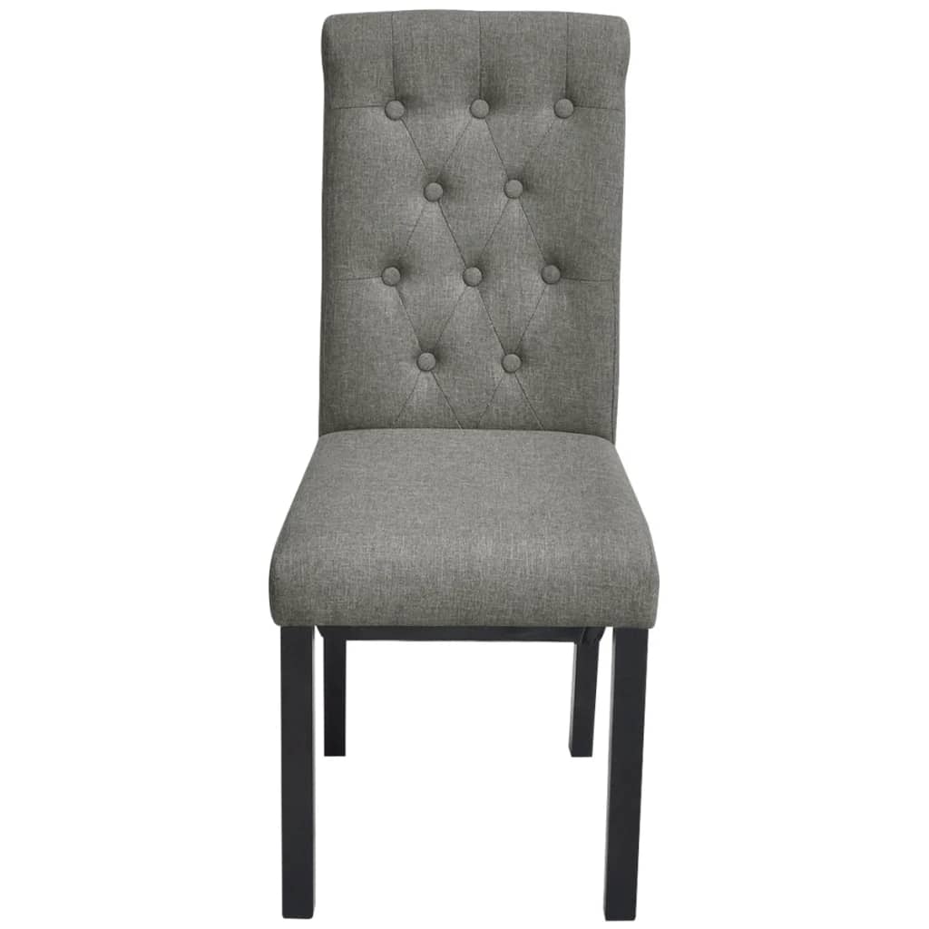 Chaises à manger lot de 2 gris clair tissu - XIOS