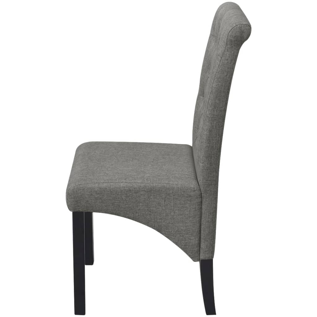 Chaises à manger lot de 2 gris clair tissu - XIOS
