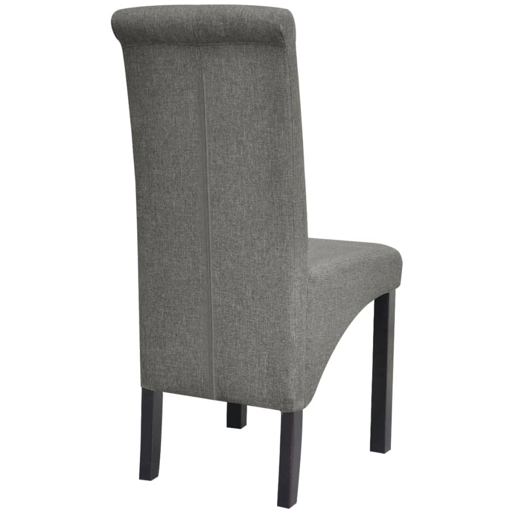 Chaises à manger lot de 2 gris clair tissu - XIOS