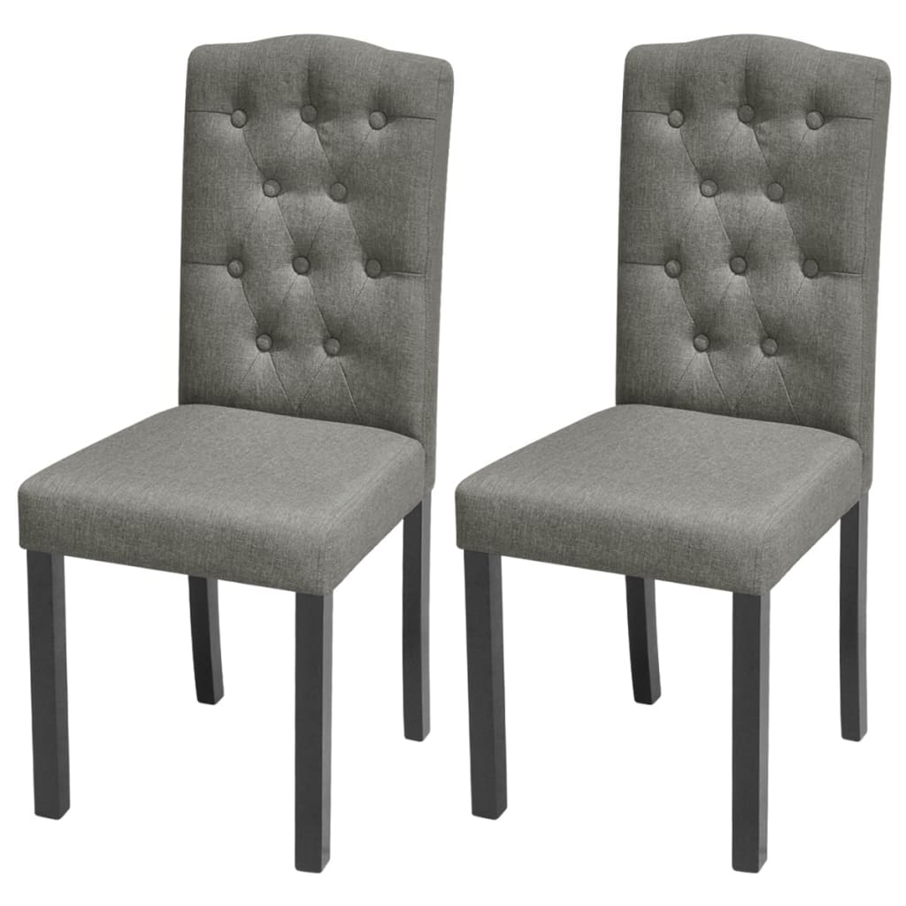 Chaises à manger lot de 2 gris tissu - XIOS