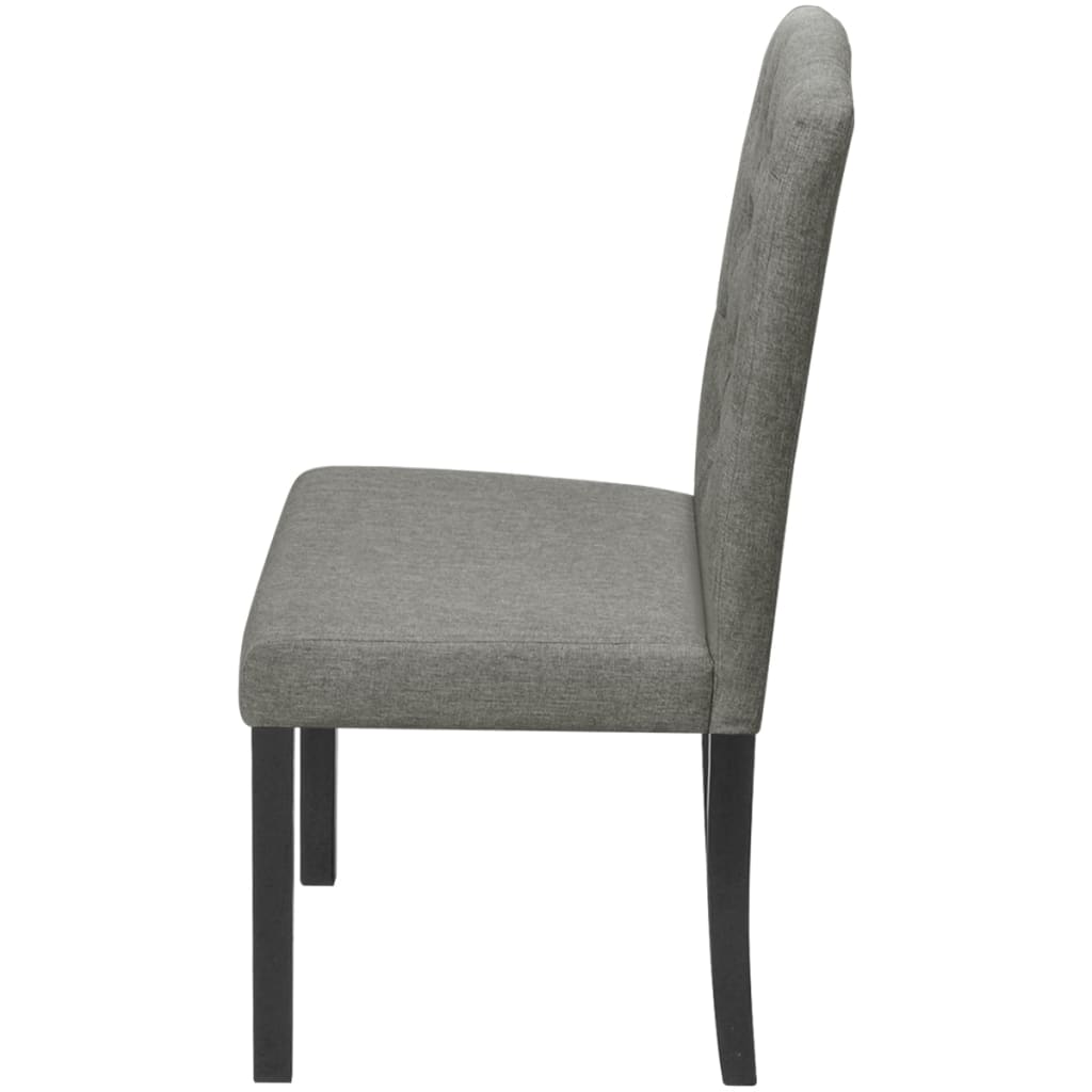 Chaises à manger lot de 2 gris tissu - XIOS