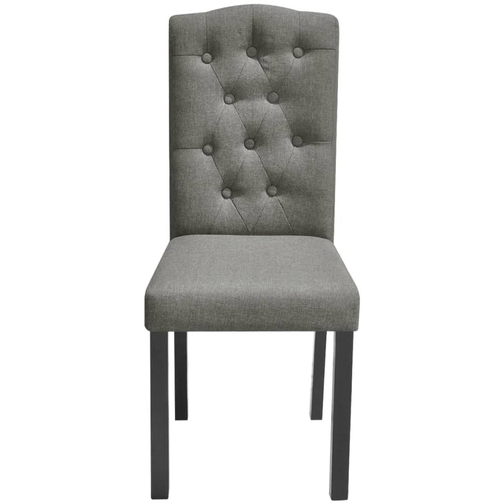 Chaises à manger lot de 4 gris tissu - XIOS