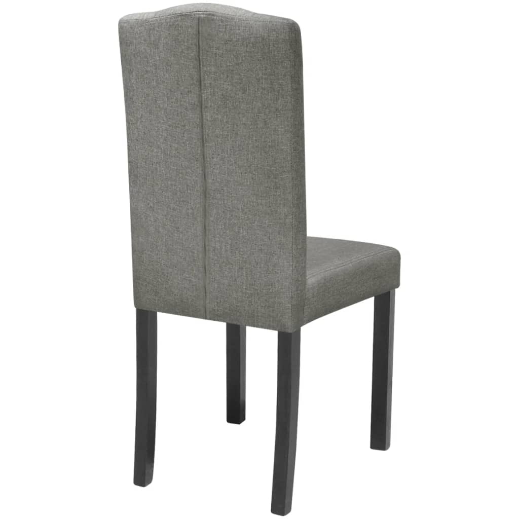 Chaises à manger lot de 4 gris tissu - XIOS
