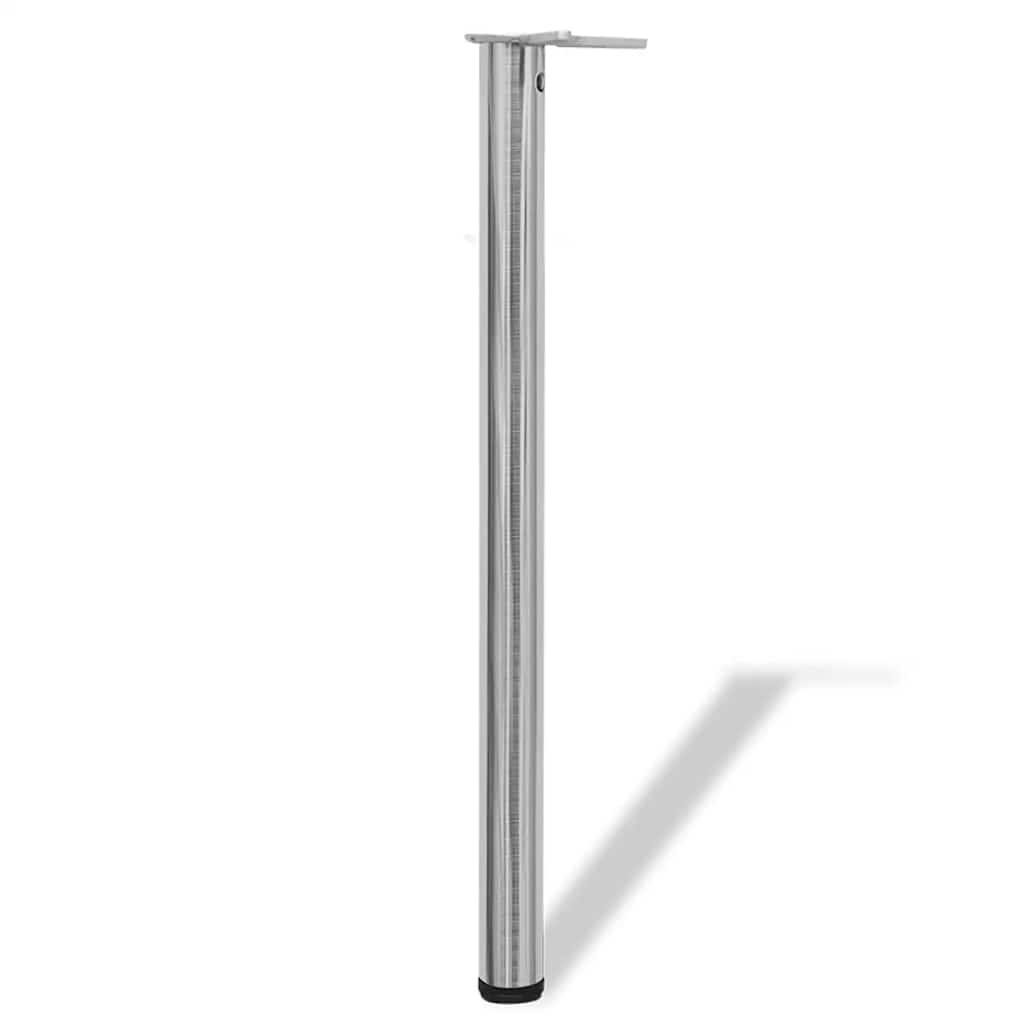 4 pieds de table réglables en hauteur 870 mm Nickel brossé - XIOS