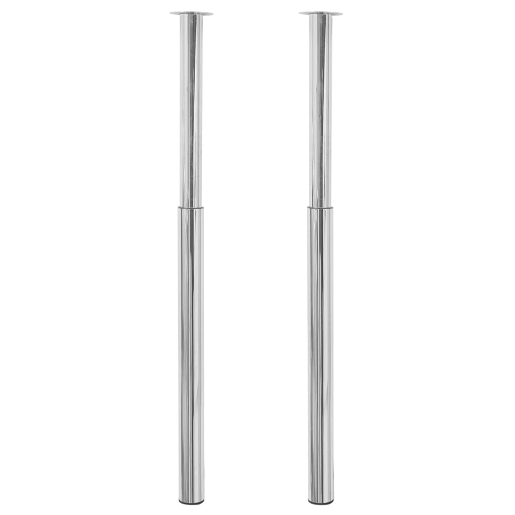 Pieds de table télescopique 2 pcs Chrome 710 mm - 1100 mm - XIOS