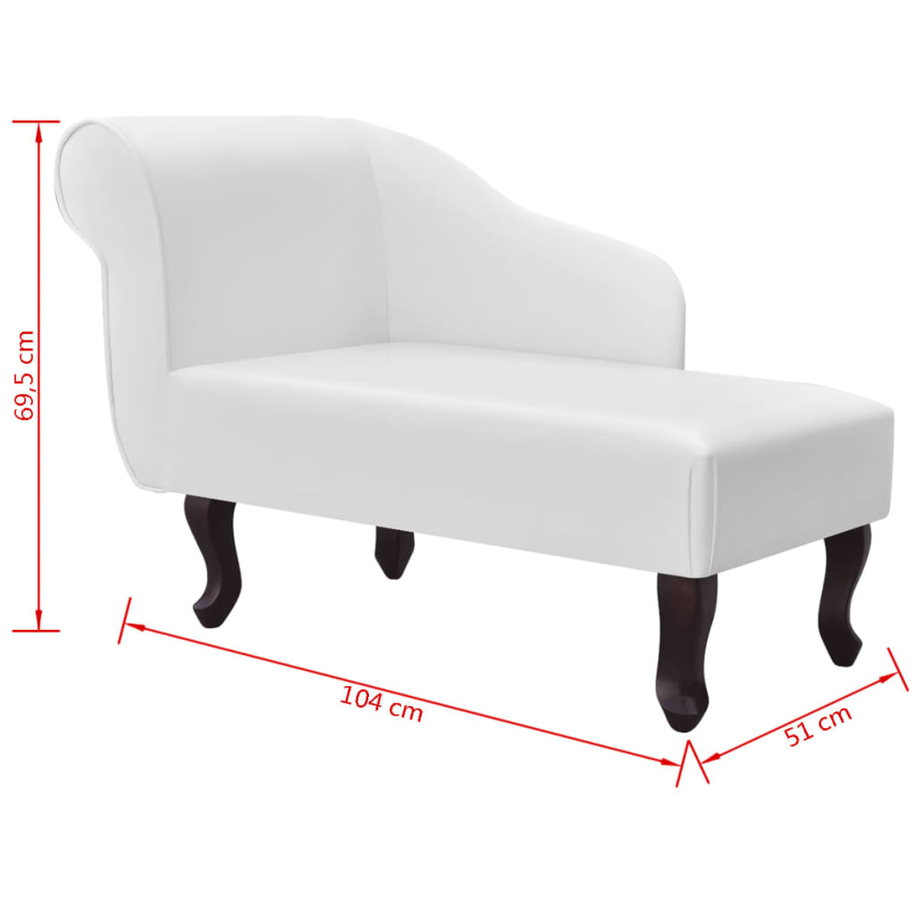 Chaise longue Blanc Similicuir - XIOS
