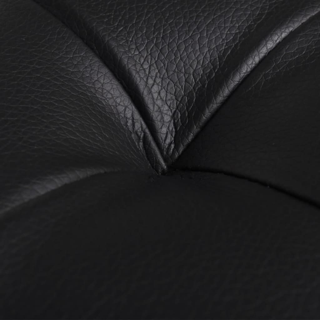 Pouf de rangement Cuir synthétique Noir