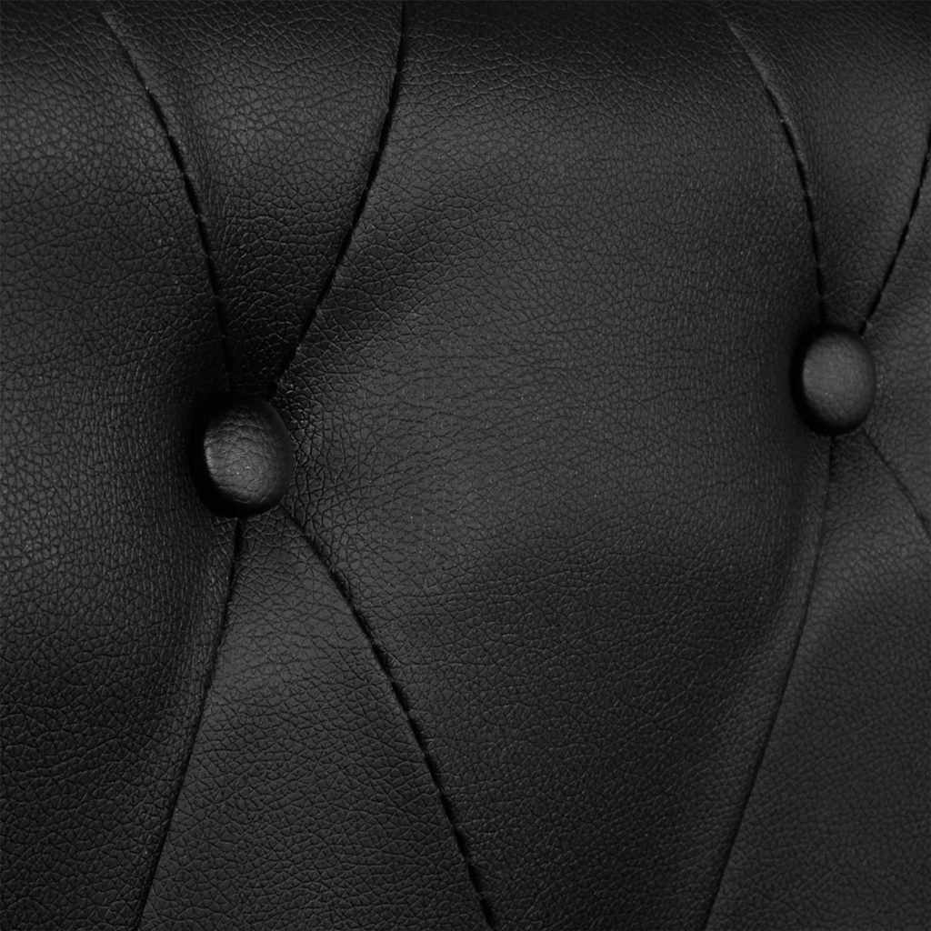 Canapé Chesterfield à 2 places cuir synthétique noir - XIOS