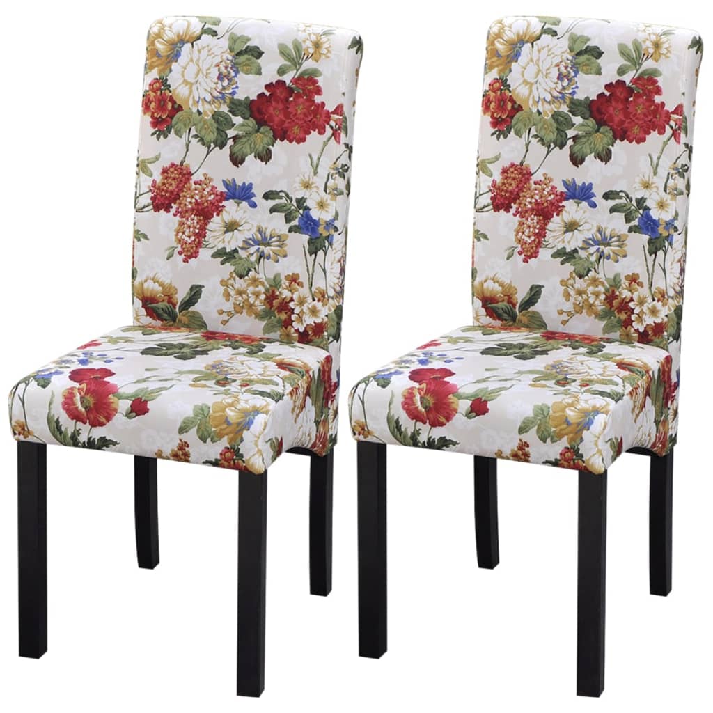 Chaises à manger lot de 2 multicolore tissu - XIOS