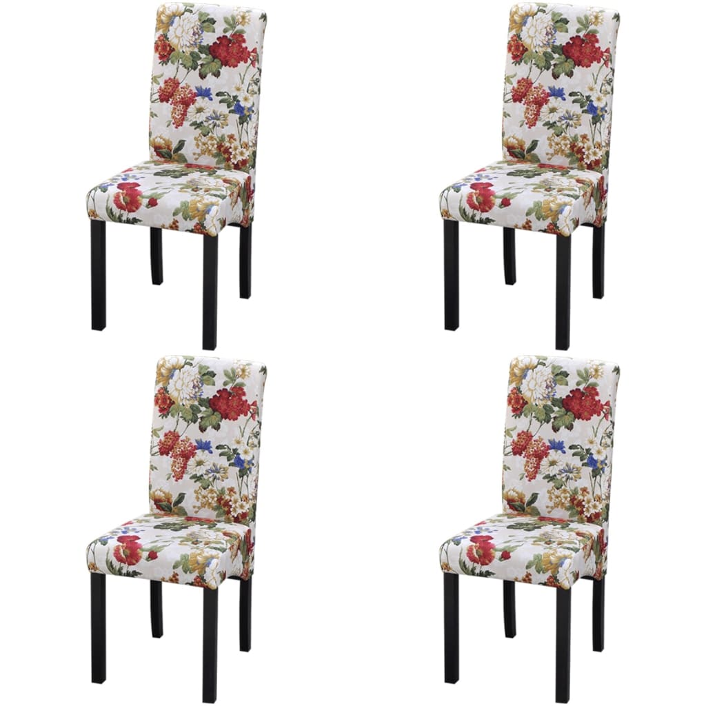Chaises à manger lot de 4 multicolore tissu - XIOS