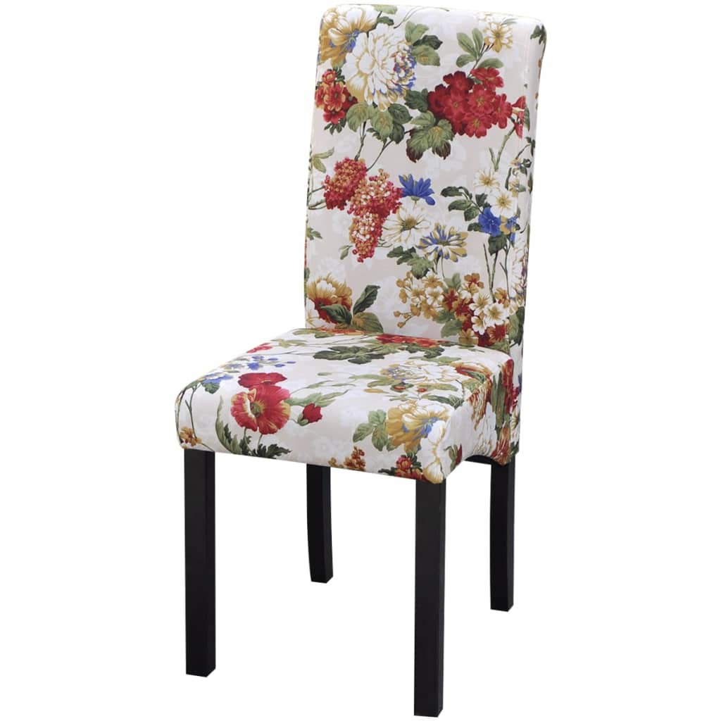 Chaises à manger lot de 4 multicolore tissu - XIOS