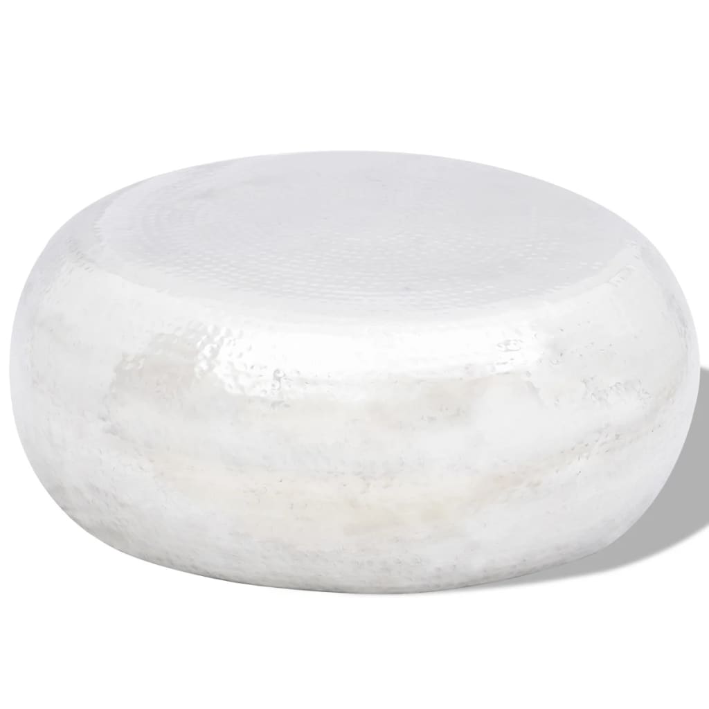 Table basse martelée en aluminium Argenté - XIOS