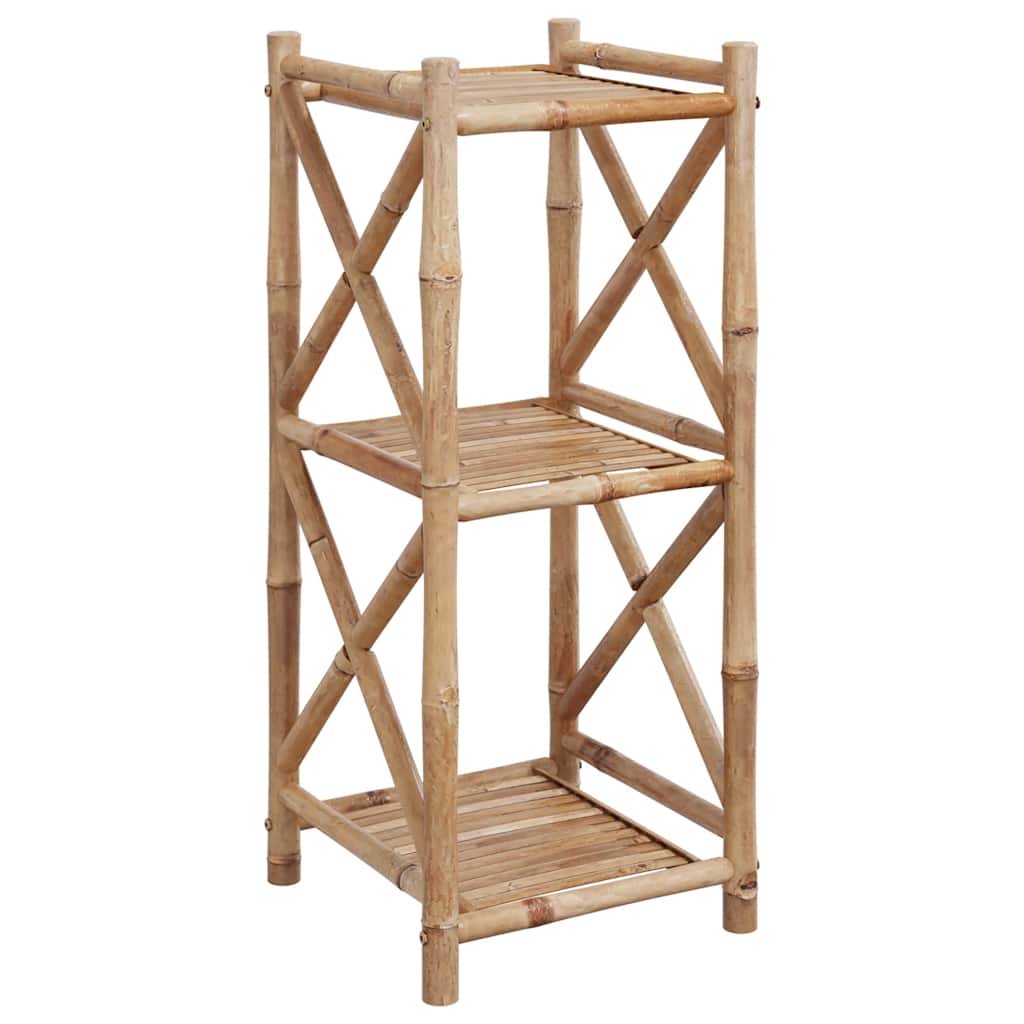 Étagère à 3 niveaux carré bambou - XIOS