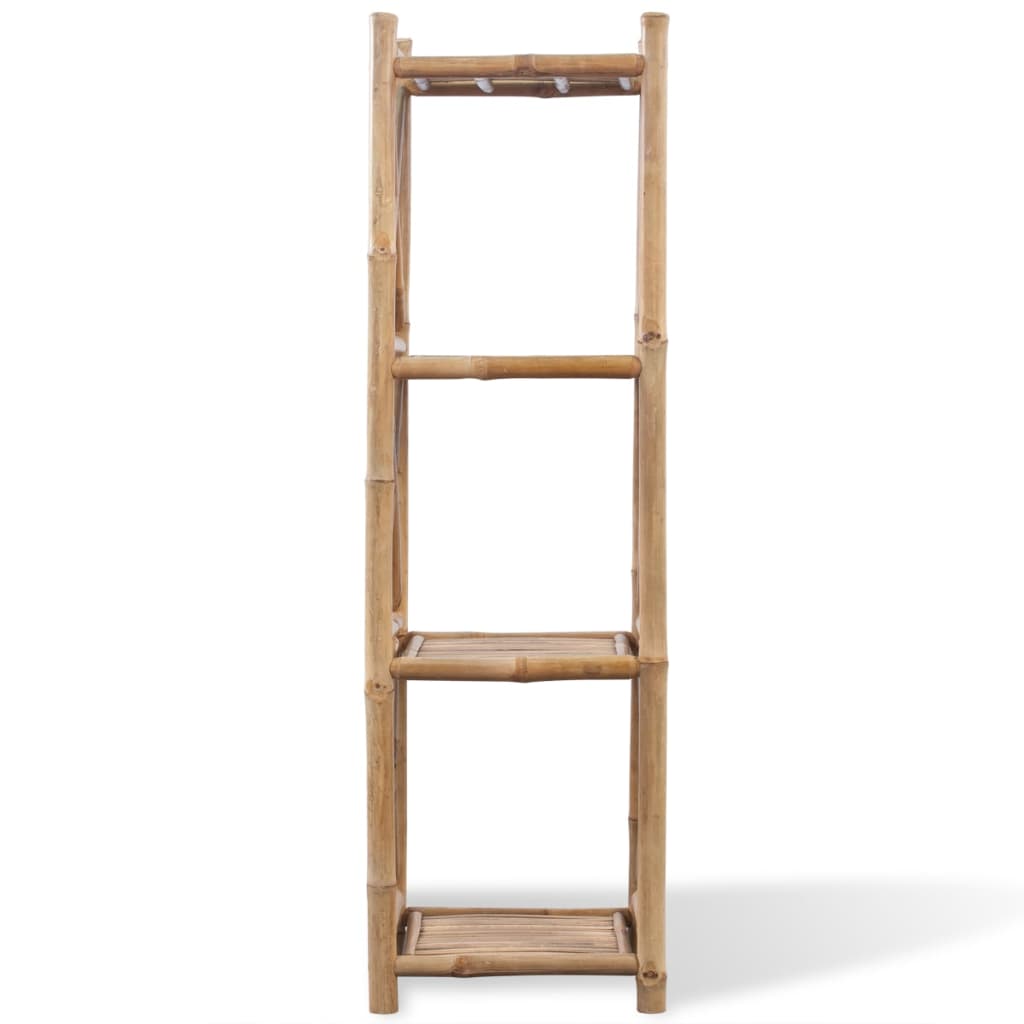 Étagère à 4 niveaux carré bambou