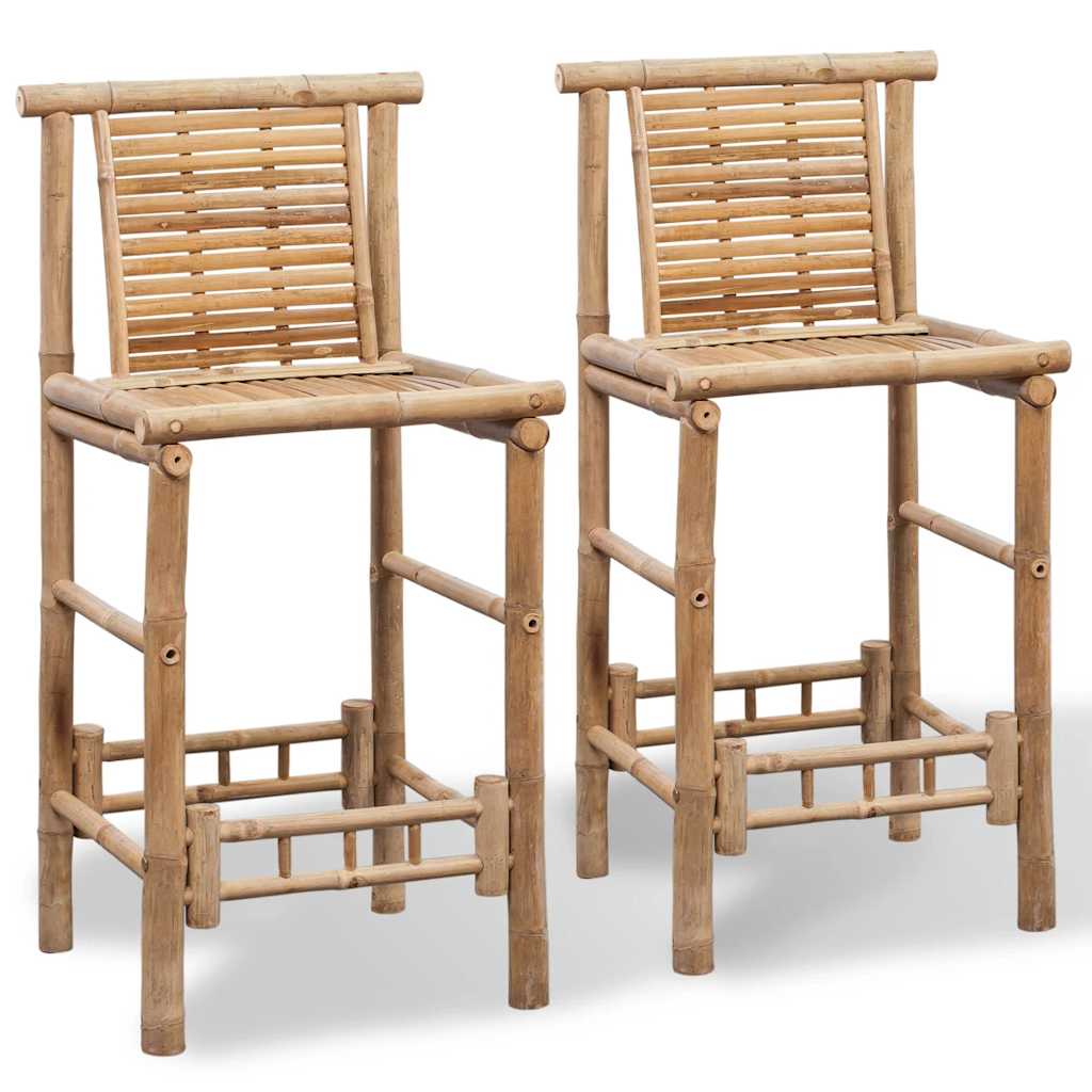Tabourets de bar lot de 2 bambou - XIOS