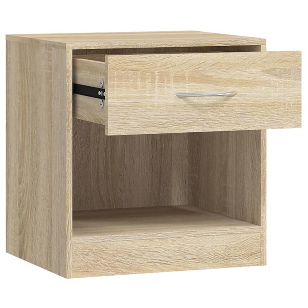 Table de chevet 2 pcs avec tiroir Couleur de chêne - XIOS