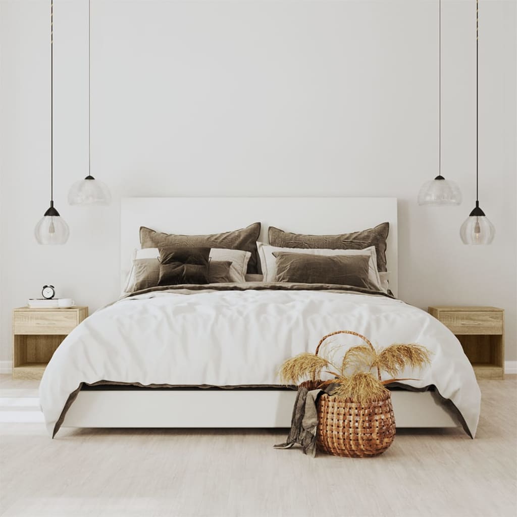 Table de chevet 2 pcs avec tiroir Couleur de chêne - XIOS