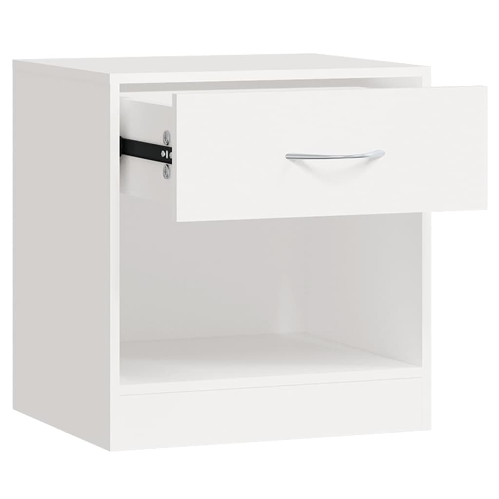 Table de chevet 2 pcs avec tiroir Blanc - XIOS