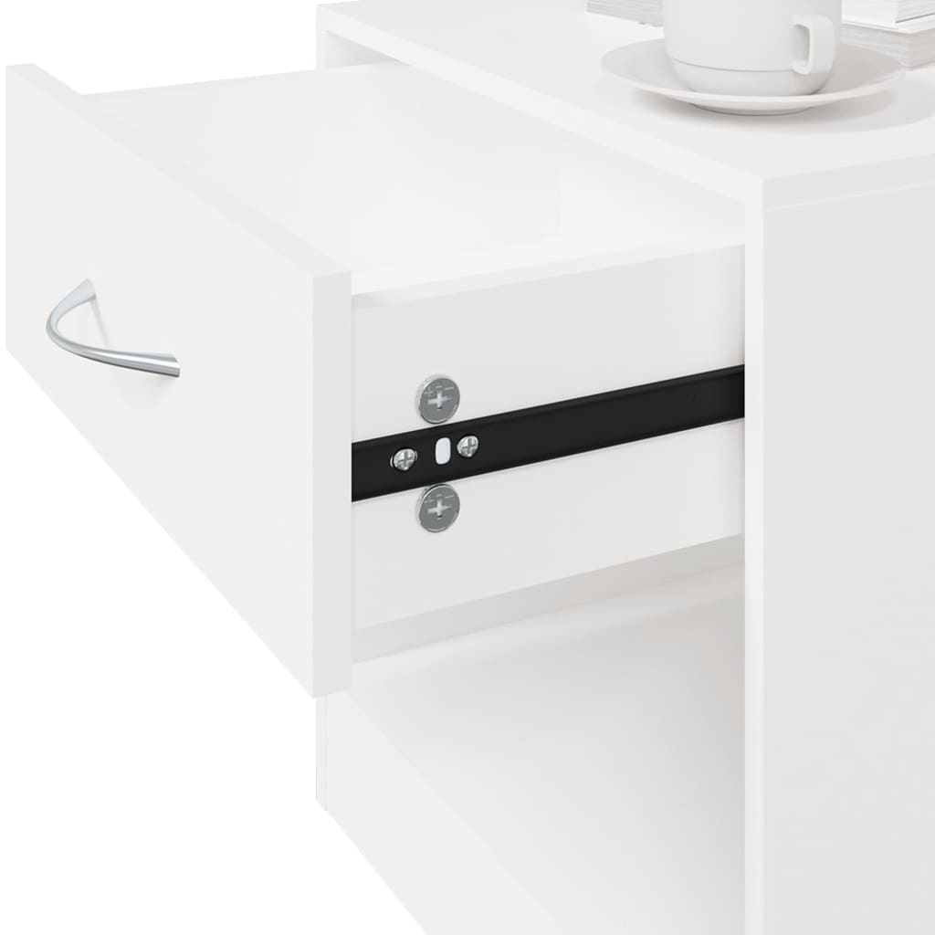 Table de chevet 2 pcs avec tiroir Blanc - XIOS