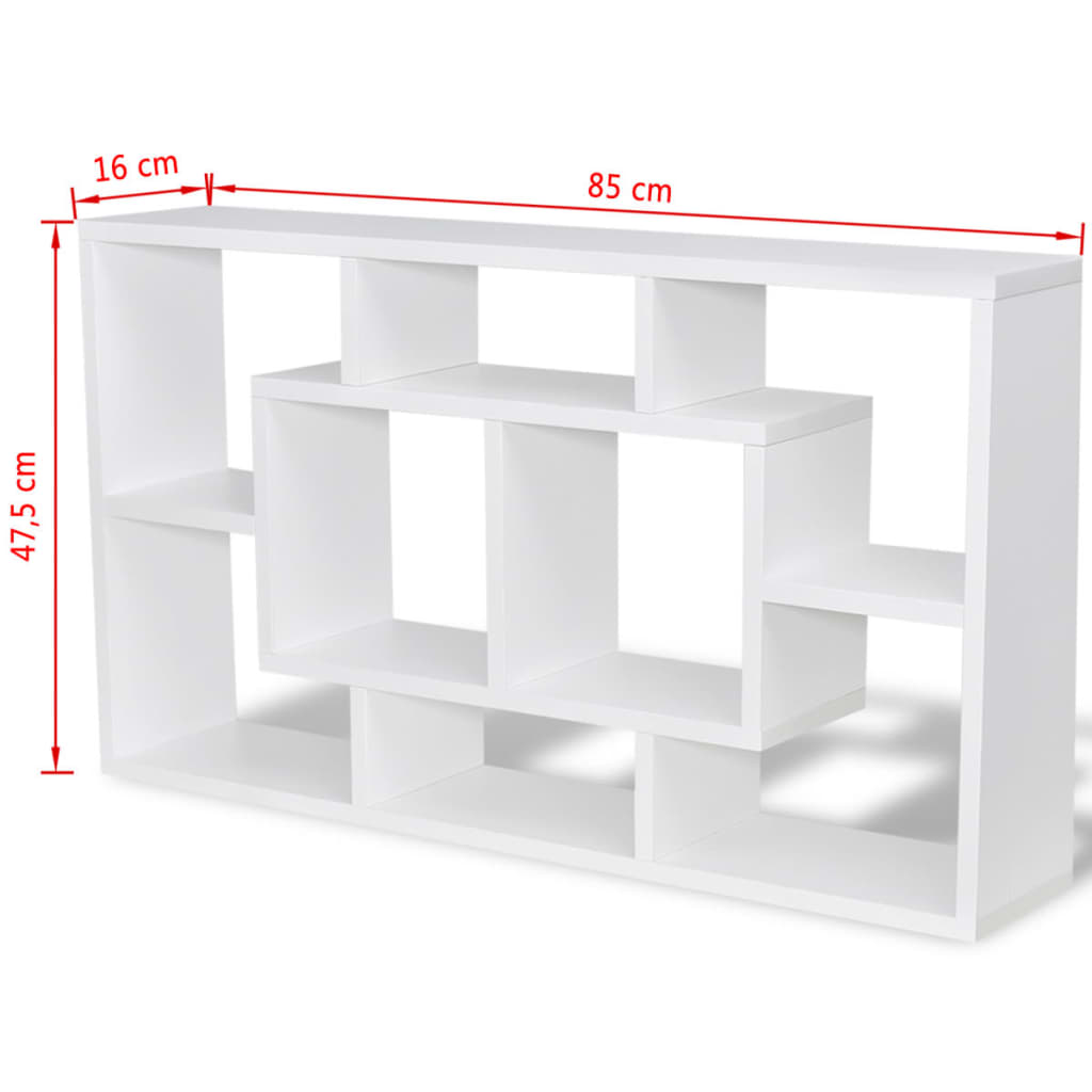 Étagère murale d'affichage 8 compartiments Blanc - XIOS