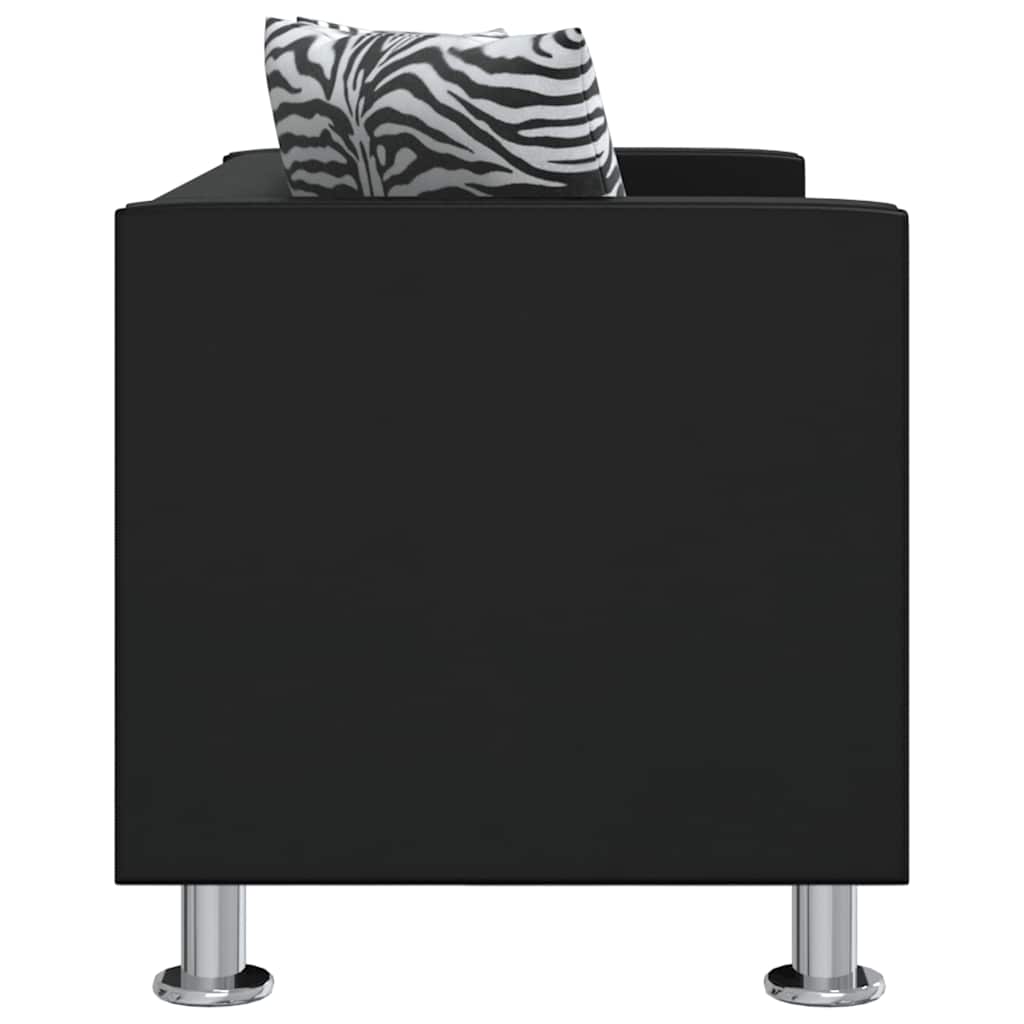 Jeu de canapé à 2 places et à 3 places Cuir synthétique Noir - XIOS
