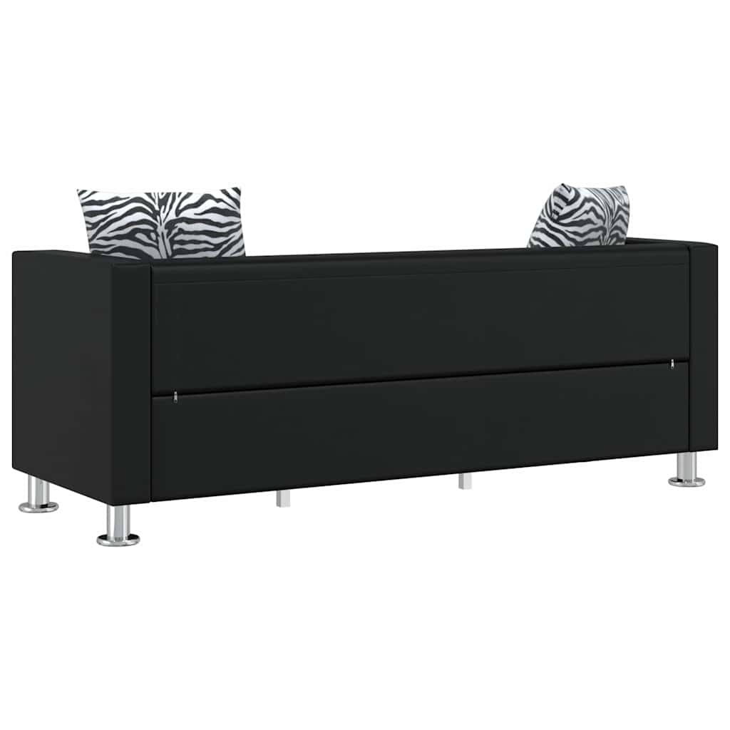 Jeu de canapé à 2 places et à 3 places Cuir synthétique Noir - XIOS