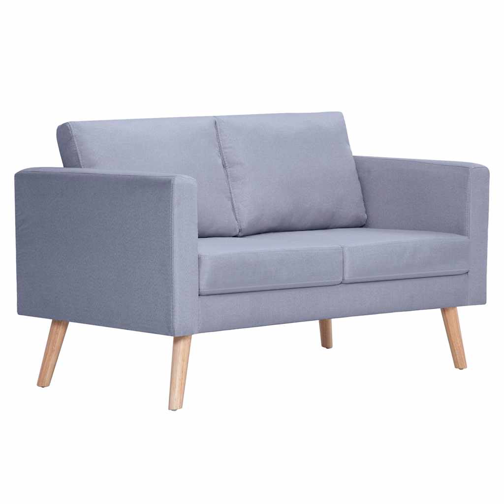 Ensemble de canapés à 2 places et à 3 places Tissu Gris clair - XIOS