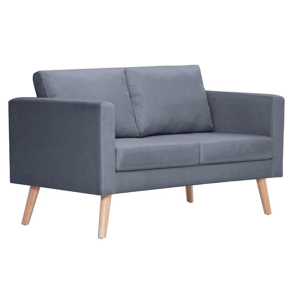 Ensemble de canapés à 2 places et à 3 places Tissu Gris foncé - XIOS